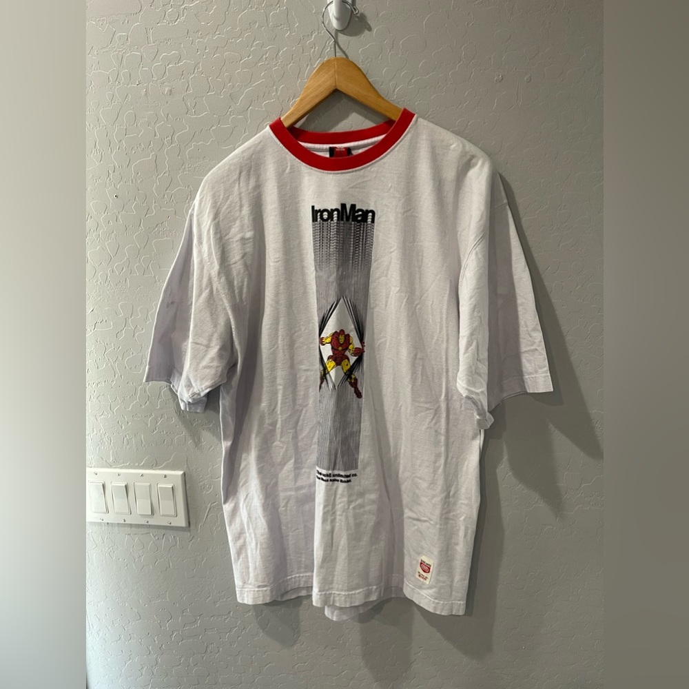 Vintage Y2K Ecko Unltd Ironman‎ Marvel Ringer Shirt Size XL